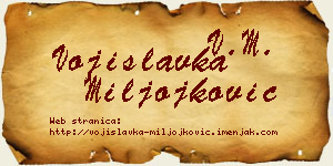 Vojislavka Miljojković vizit kartica